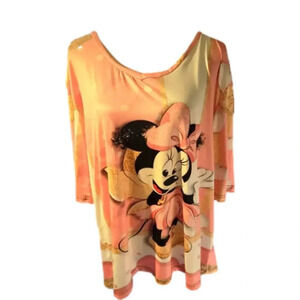Minnie Mouse Printed Pink Top size 5X